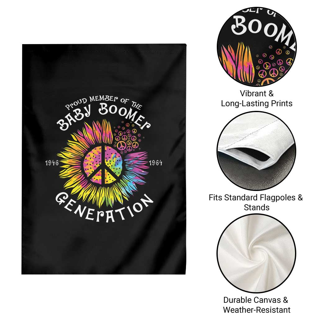 Proud Member Of The Baby Boomer Generation Garden Flag Hippie Sunflower TS11 Print Your Wear