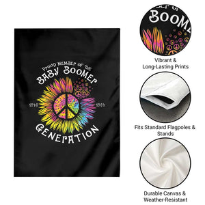 Proud Member Of The Baby Boomer Generation Garden Flag Hippie Sunflower - Print Your Wear