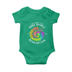 Proud Member Of The Baby Boomer Generation Baby Onesie Hippie Sunflower - Print Your Wear
