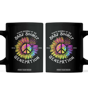Proud Member Of The Baby Boomer Generation Coffee Mug Hippie Sunflower - Print Your Wear