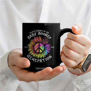 Proud Member Of The Baby Boomer Generation Coffee Mug Hippie Sunflower - Print Your Wear