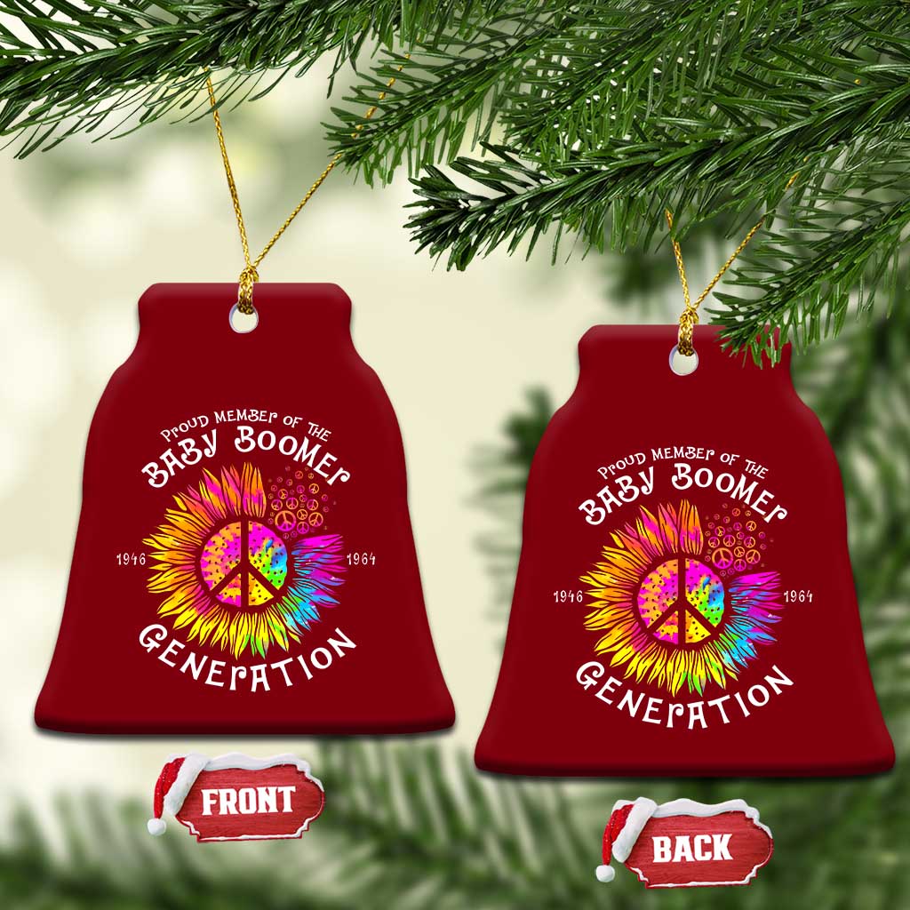 Proud Member Of The Baby Boomer Generation Ceramic Ornament Hippie Sunflower TS11 Print Your Wear