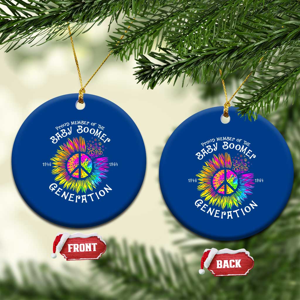 Proud Member Of The Baby Boomer Generation Ceramic Ornament Hippie Sunflower TS11 1pc Blue Print Your Wear