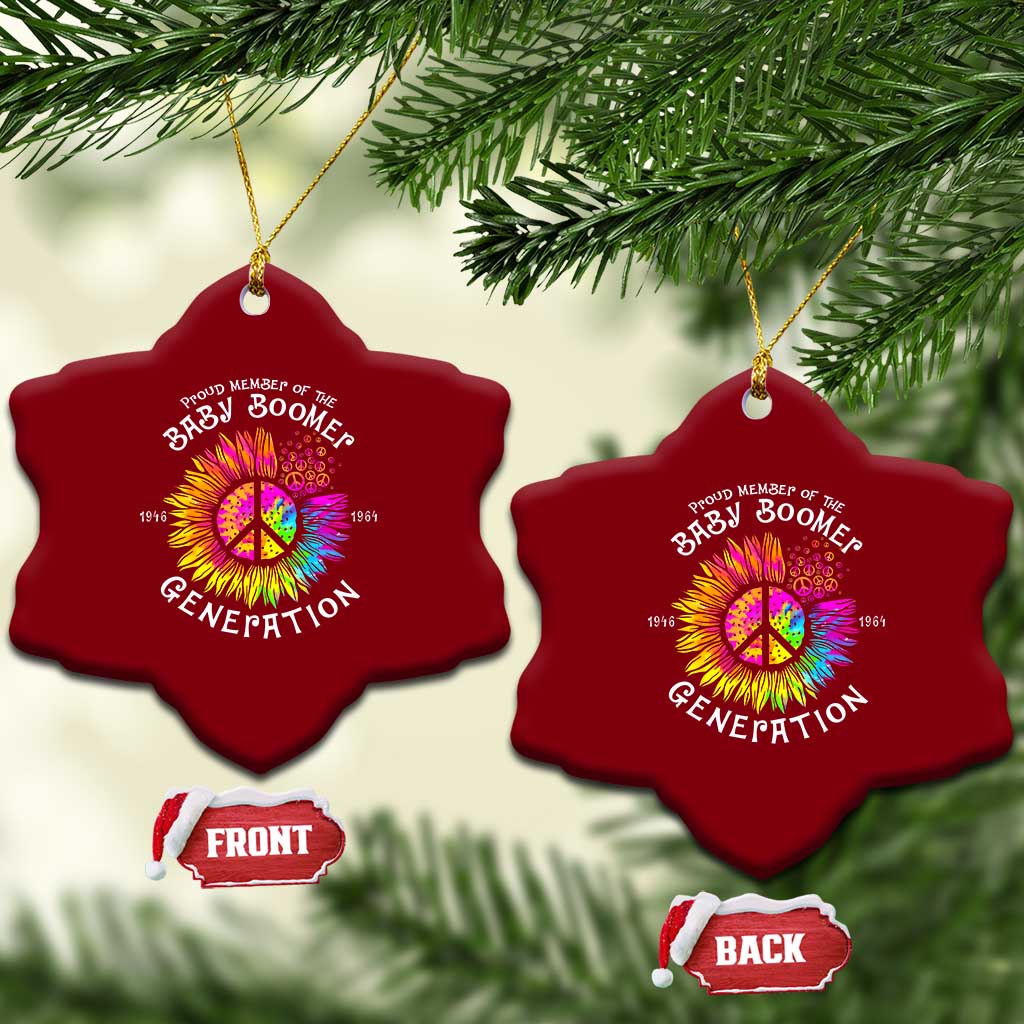Proud Member Of The Baby Boomer Generation Ceramic Ornament Hippie Sunflower TS11 Print Your Wear