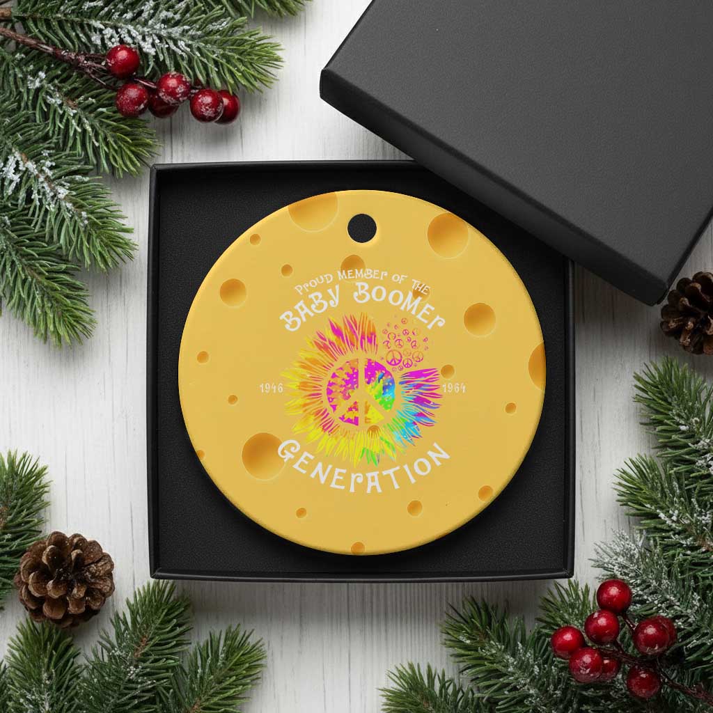 Proud Member Of The Baby Boomer Generation Ceramic Ornament Hippie Sunflower TS11 1pc Yellow Cheese Print Your Wear