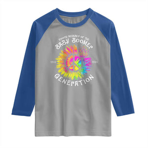 Proud Member Of The Baby Boomer Generation Raglan Shirt Hippie Sunflower - Print Your Wear