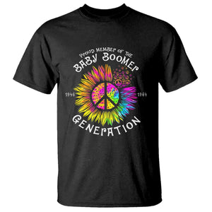 Proud Member Of The Baby Boomer Generation T Shirt Hippie Sunflower TS11 Black Print Your Wear