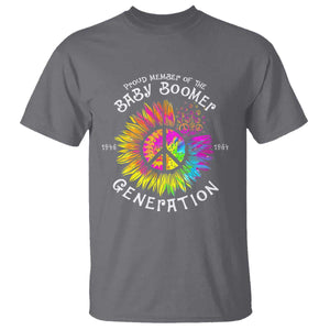 Proud Member Of The Baby Boomer Generation T Shirt Hippie Sunflower - Print Your Wear