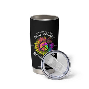Proud Member Of The Baby Boomer Generation Tumbler Cup Hippie Sunflower - Print Your Wear