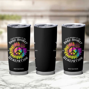 Proud Member Of The Baby Boomer Generation Tumbler Cup Hippie Sunflower - Print Your Wear
