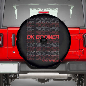 Funny OK Boomer Spare Tire Cover Gen Z Millennials Generation Meme Joke TS11 Black Print Your Wear