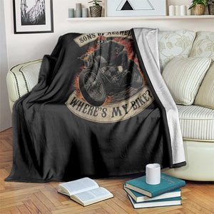 Funny Grumpy Old Biker Throw Blanket Sons Of Alzheimer Where Is My Bike TS11 Print Your Wear
