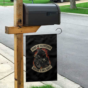 Funny Grumpy Old Biker Garden Flag Sons Of Alzheimer Where Is My Bike TS11 Print Your Wear