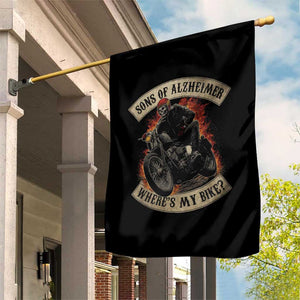 Funny Grumpy Old Biker Garden Flag Sons Of Alzheimer Where Is My Bike TS11 Print Your Wear