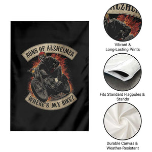 Funny Grumpy Old Biker Garden Flag Sons Of Alzheimer Where Is My Bike TS11 Print Your Wear