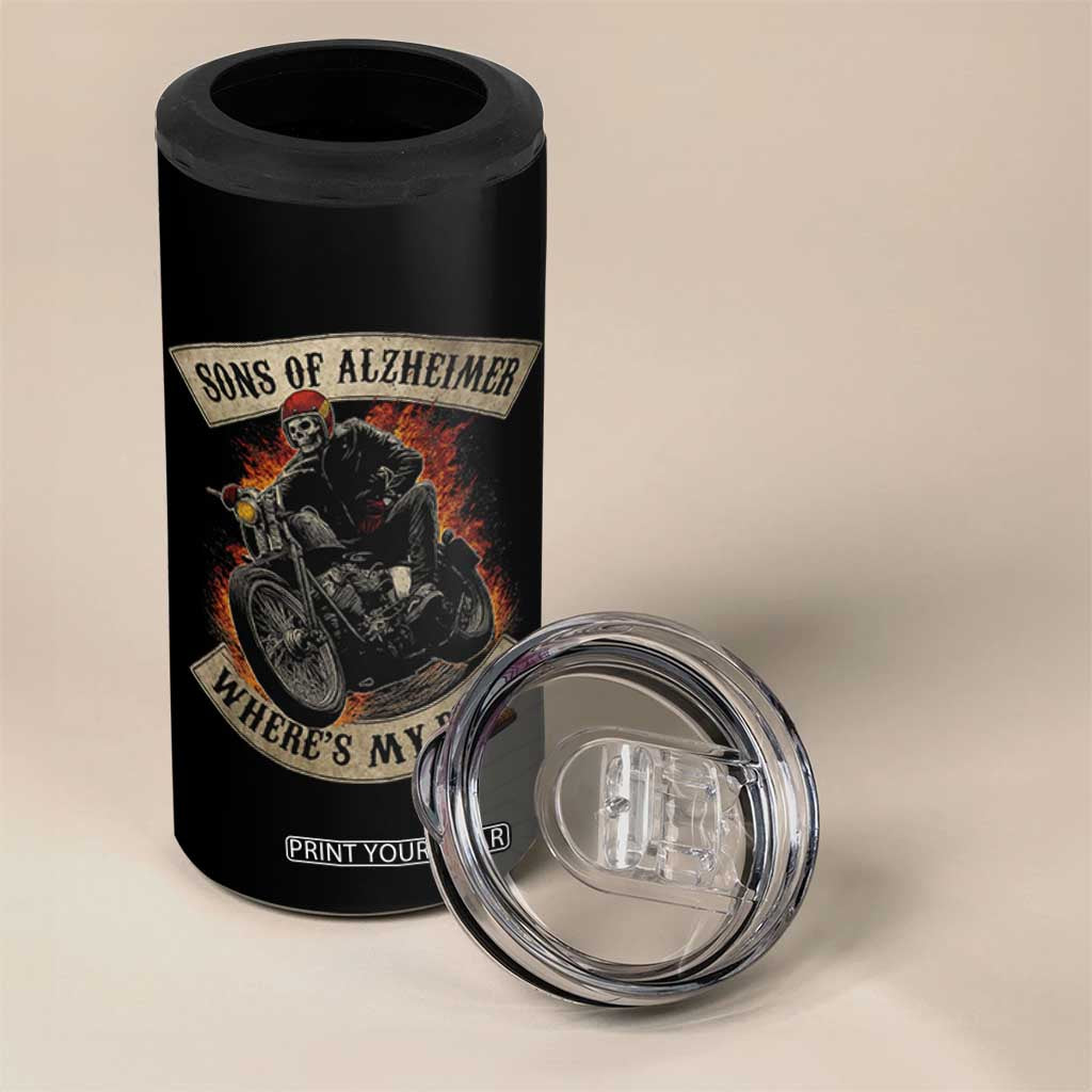 Funny Grumpy Old Biker 4 in 1 Can Cooler Tumbler Sons Of Alzheimer Where Is My Bike TS11 Print Your Wear