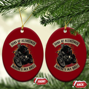Funny Grumpy Old Biker Ceramic Ornament Sons Of Alzheimer Where Is My Bike TS11 Print Your Wear