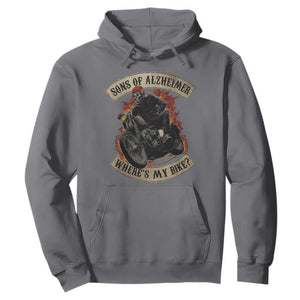 Funny Grumpy Old Biker Hoodie Sons Of Alzheimer Where Is My Bike TS11 Charcoal Print Your Wear