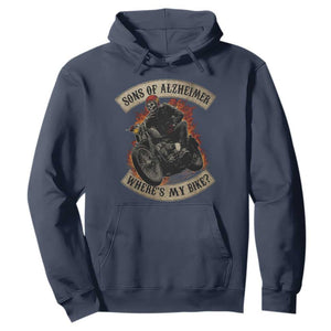 Funny Grumpy Old Biker Hoodie Sons Of Alzheimer Where Is My Bike TS11 Navy Print Your Wear