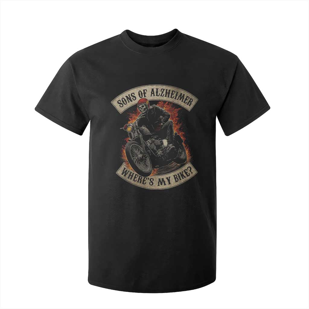 Funny Grumpy Old Biker T Shirt For Kid Sons Of Alzheimer Where Is My Bike TS11 Black Print Your Wear