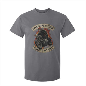 Funny Grumpy Old Biker T Shirt For Kid Sons Of Alzheimer Where Is My Bike TS11 Charcoal Print Your Wear