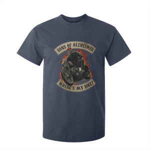 Funny Grumpy Old Biker T Shirt For Kid Sons Of Alzheimer Where Is My Bike TS11 Navy Print Your Wear