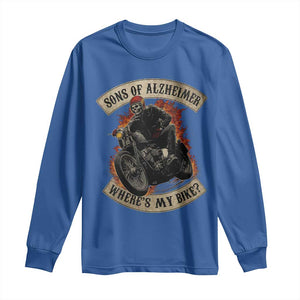Funny Grumpy Old Biker Long Sleeve Shirt Sons Of Alzheimer Where Is My Bike TS11 Royal Blue Print Your Wear