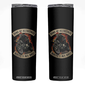 Funny Grumpy Old Biker Skinny Tumbler Sons Of Alzheimer Where Is My Bike TS11 Black Print Your Wear