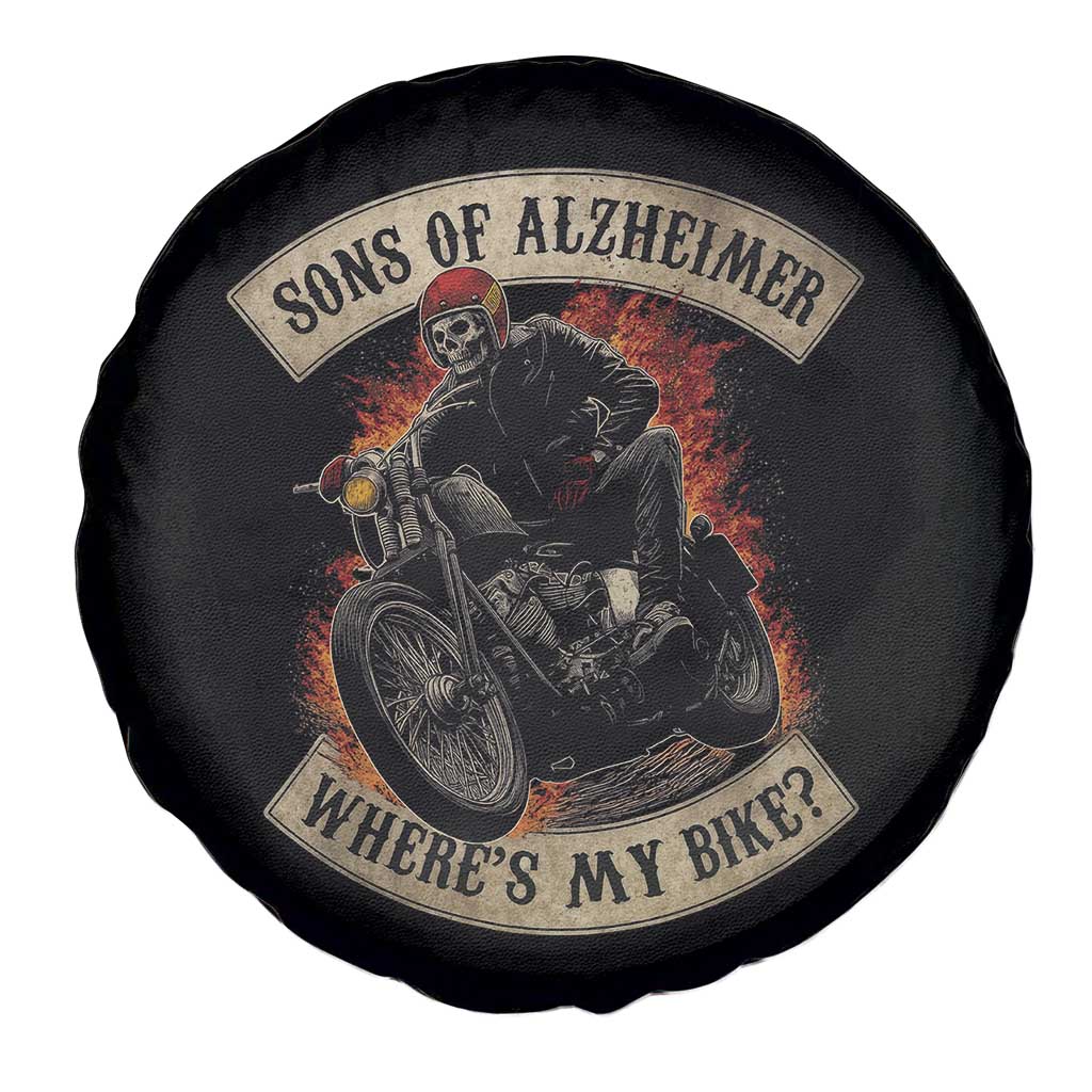 Funny Grumpy Old Biker Spare Tire Cover Sons Of Alzheimer Where Is My Bike TS11 Print Your Wear