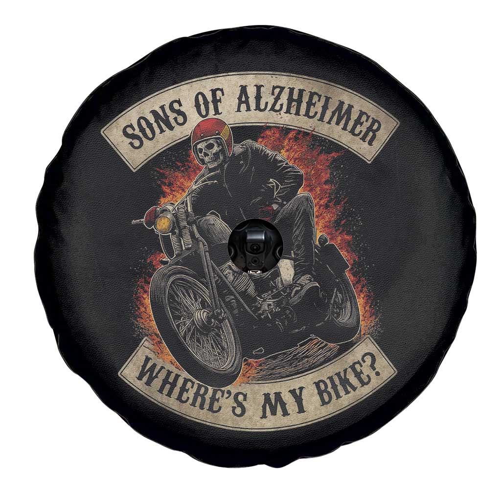 Funny Grumpy Old Biker Spare Tire Cover Sons Of Alzheimer Where Is My Bike TS11 Print Your Wear
