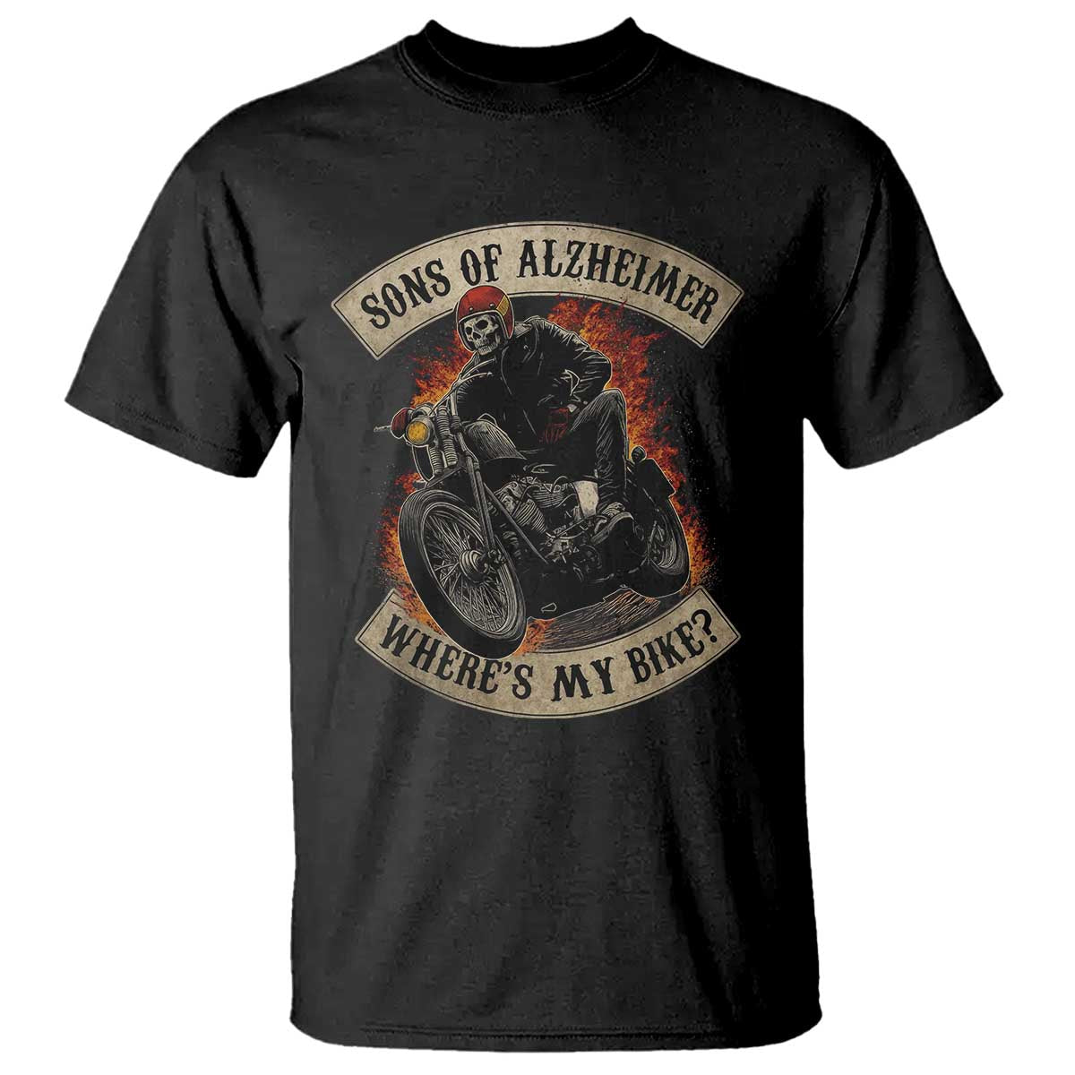 Funny Grumpy Old Biker T Shirt Sons Of Alzheimer Where Is My Bike TS11 Black Print Your Wear