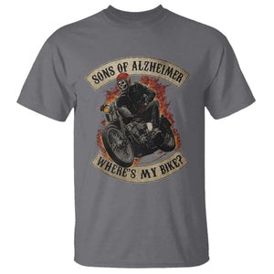 Funny Grumpy Old Biker T Shirt Sons Of Alzheimer Where Is My Bike TS11 Charcoal Print Your Wear