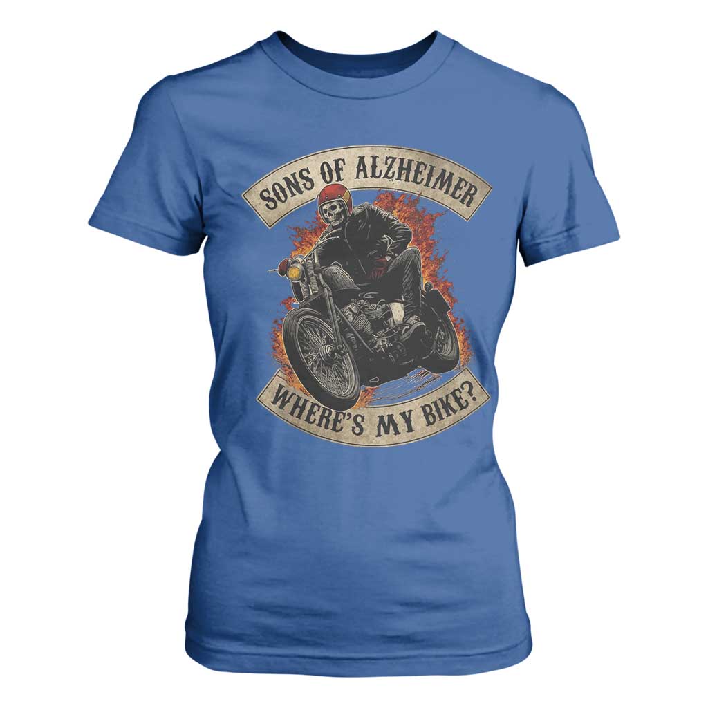 Funny Grumpy Old Biker T Shirt For Women Sons Of Alzheimer Where Is My Bike TS11 Royal Blue Print Your Wear