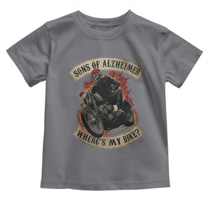 Funny Grumpy Old Biker Toddler T Shirt Sons Of Alzheimer Where Is My Bike TS11 Charcoal Print Your Wear