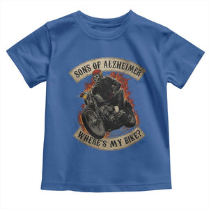 Funny Grumpy Old Biker Toddler T Shirt Sons Of Alzheimer Where Is My Bike TS11 Royal Blue Print Your Wear