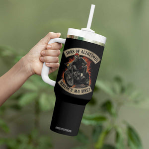 Funny Grumpy Old Biker Tumbler With Handle Sons Of Alzheimer Where Is My Bike TS11 Print Your Wear