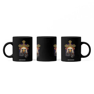Christian Biker I Ride With Jesus Coffee Mug Religious Faith Motorcycle Rider Eagle TS11 Print Your Wear