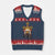 Christian Biker I Ride With Jesus V-Neck Knit Sweater Vest Religious Faith Motorcycle Rider Eagle TS11 Navy Red Print Your Wear