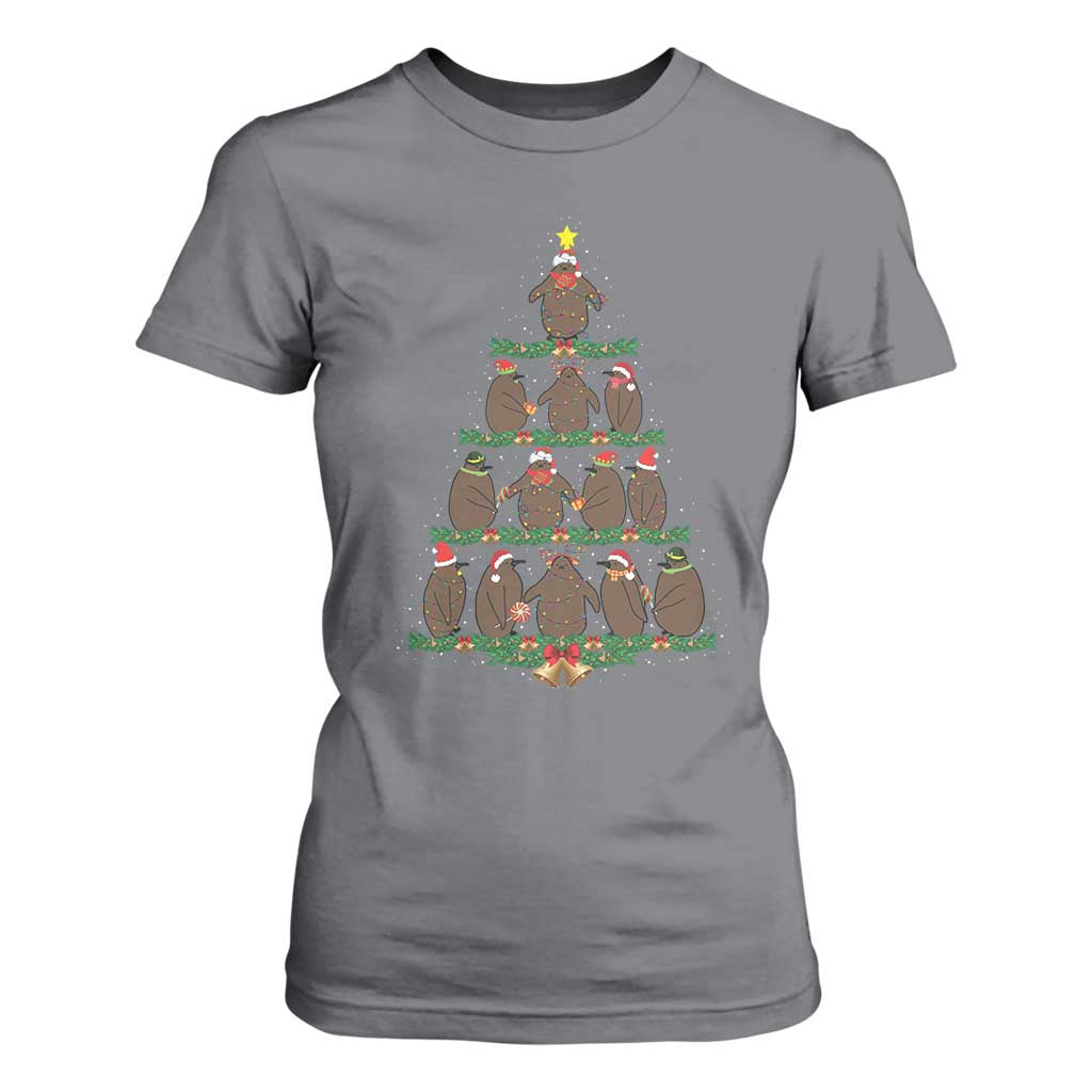 Funny Pesto Christmas Penguin Christmas Tree T Shirt For Women TS11 Charcoal Print Your Wear