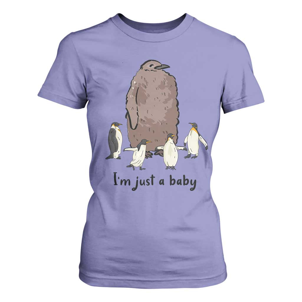 Funny Pesto The Penguin T Shirt For Women I'm Just A Baby Meme TS11 Violet Print Your Wear