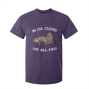 Funny Moo Deng Pesto Penguin T Shirt For Kid In Da Clerb We All Fam Hearts TS11 Purple Print Your Wear