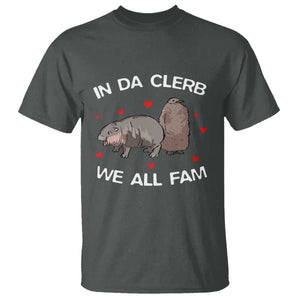 Funny Moo Deng Pesto Penguin T Shirt In Da Clerb We All Fam Hearts TS11 Dark Heather Print Your Wear