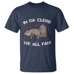 Funny Moo Deng Pesto Penguin T Shirt In Da Clerb We All Fam Hearts TS11 Navy Print Your Wear