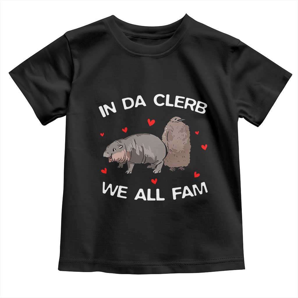 Funny Moo Deng Pesto Penguin Toddler T Shirt In Da Clerb We All Fam Hearts TS11 Black Print Your Wear