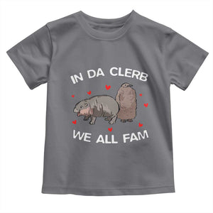 Funny Moo Deng Pesto Penguin Toddler T Shirt In Da Clerb We All Fam Hearts TS11 Charcoal Print Your Wear