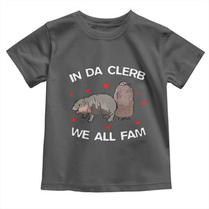 Funny Moo Deng Pesto Penguin Toddler T Shirt In Da Clerb We All Fam Hearts TS11 Dark Heather Print Your Wear