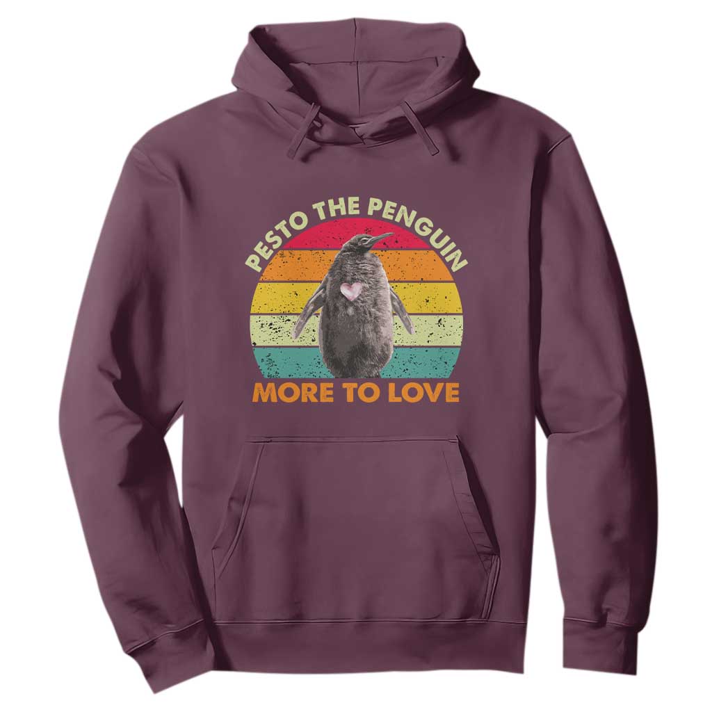 Pesto The Penguin Hoodie More To Love Vintage Sunset Retro TS11 Maroon Print Your Wear