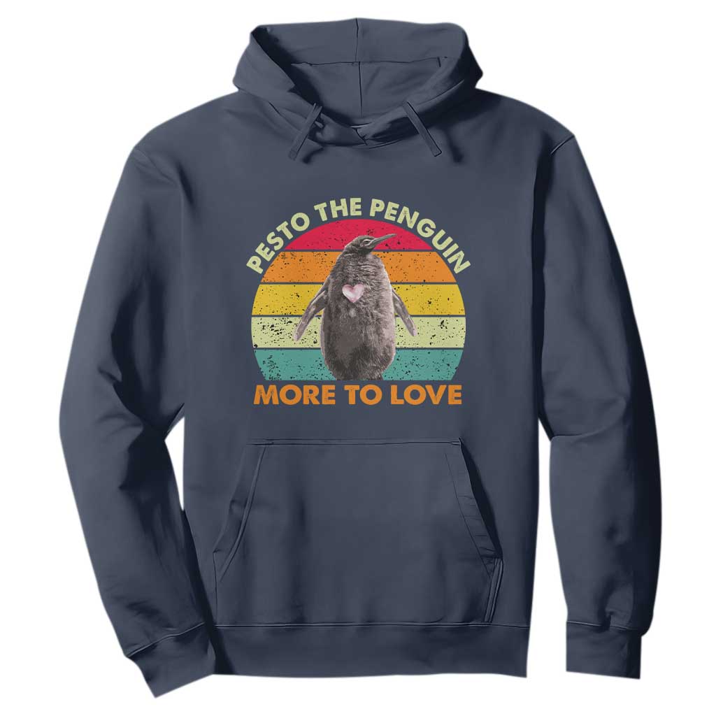 Pesto The Penguin Hoodie More To Love Vintage Sunset Retro TS11 Navy Print Your Wear