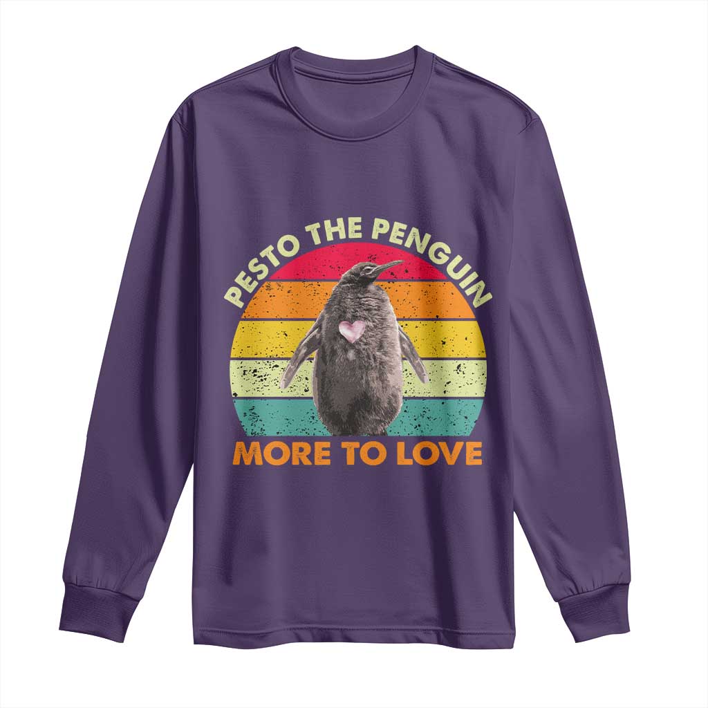 Pesto The Penguin Long Sleeve Shirt More To Love Vintage Sunset Retro TS11 Purple Print Your Wear