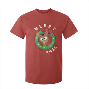 Funny Thanksgiving Christmas T Shirt For Kid Merry Thanksmas Turkey Reindeer Antler TS11 Red Print Your Wear
